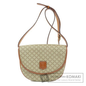 Celine Macadam Leather Brown Shoulder Bag